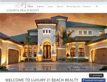 Tablet Screenshot of luxuryandbeachrealty.com